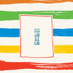 Artwork with Color Strip Background