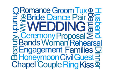 Obraz premium Wedding Word Cloud