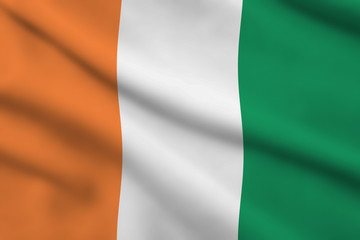 Obraz premium Ivory Coast Cote d'Ivoire Flag