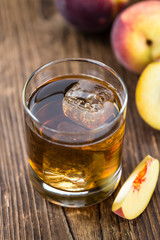 Tasty peach ice tea (selective focus)
