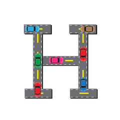 Road Letter Alphabet Font