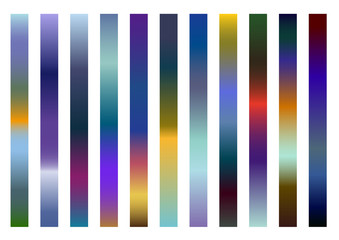 Set of 11 rectangle gradation pattern for design