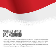 Vector background with flag of Indonesia and copy space