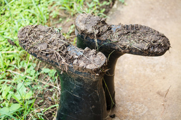 Dirty Rubber Boots