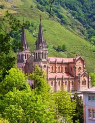 Fototapeta na wymiar view of Sanctuary of Covadonga