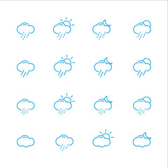 Meteo blue line icons