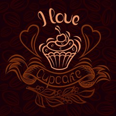 Coffee break menu. Lettering hand drawing, fashion illustration of the theme  . Making  design. Isolated vector