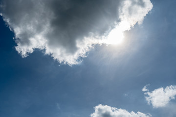 White cloud with Blue sky