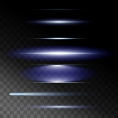 Abstract lights lines on transparent background vector illustration. Easy replace use to any image.