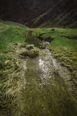 light summer at Guruan Saikhan National Park via Dalanzadgad city in Mongolia in May 2016.