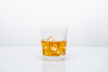 Whiskey glass. Isolated on white