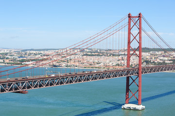 Fototapeta na wymiar Ponte 25 de Abril in Lisbon, Portugal