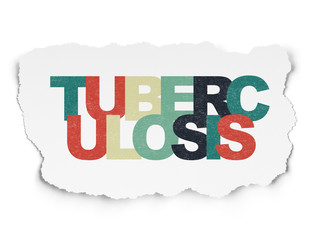 Healthcare concept: Tuberculosis on Torn Paper background