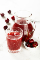 Homemade cherry horchata
