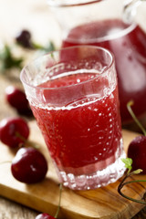 Homemade cherry horchata