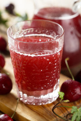 Homemade cherry horchata