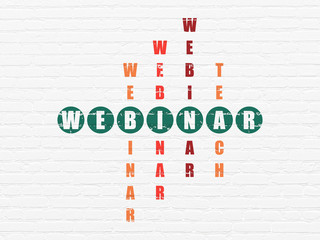Education concept: Webinar in Crossword Puzzle