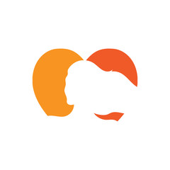 Love logo icon vector