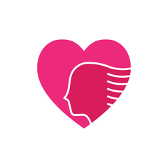 Love logo icon vector