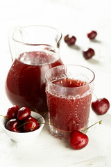 Homemade cherry horchata