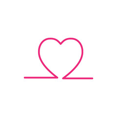 Love logo icon vector