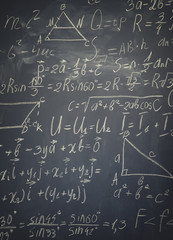 math formulas on black board