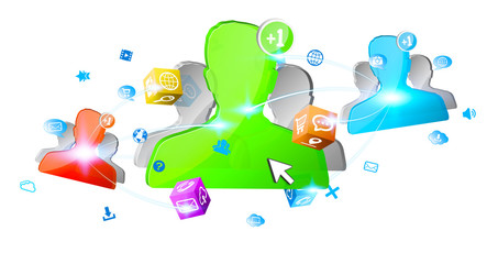 Naklejka premium Colorful social network avatar