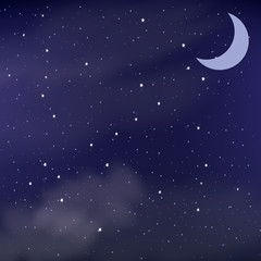 Obraz na płótnie Canvas Cloudy night sky as a background, vector