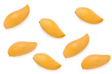 Fresh mango fruit isolated on white background