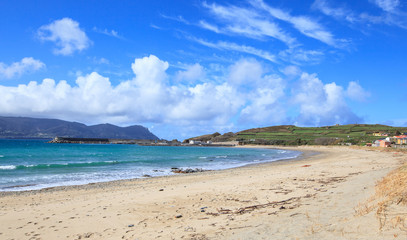Beautiful sandy beach in Galicia,Spain
