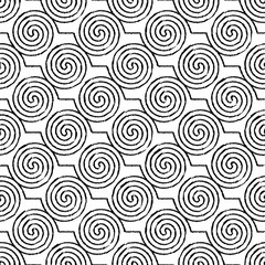Ethnic boho seamless pattern with curls. Print. Repeating background. Cloth design, wallpaper.