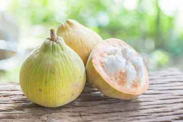 Obraz premium Santol fruit on wood