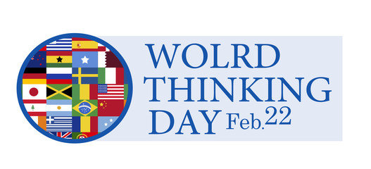 World thinking day, February 22 banner