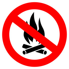 No campfire sign