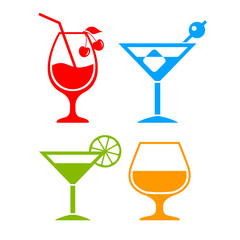 Colorful cocktail icon