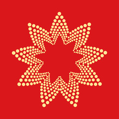 Abstract dotted shape.Vector design element