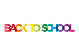 Vector colorful text back to school