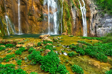 Fototapeta na wymiar Plitvice Croatia Waterfalls