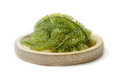 Sea grapes ( green caviar ) seaweed, Healthy food.