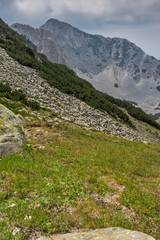 Fototapeta na wymiar Landscape of Sinanitsa peak from Sinanishka pass, Pirin Mountain, Bulgaria