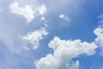Clear blue sky with white cloud