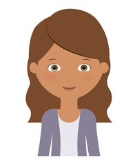 young woman female isolated vector illustration design