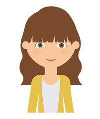 young woman female isolated vector illustration design