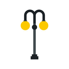 Light pole icon in flat style on a white background