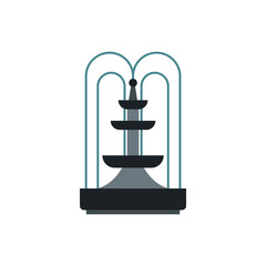 Fountain icon in flat style on a white background