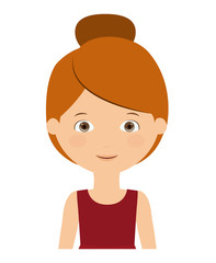 young woman female isolated vector illustration design