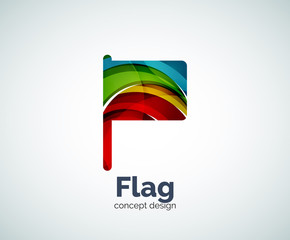 Vector flag logo template
