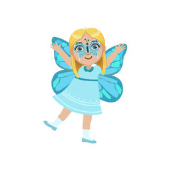 Girl Wearing Butterfly Animal Costume