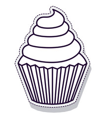 delicious cupcake isolated icon vector illustration design