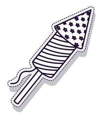 rocket firework usa party vector illustration design